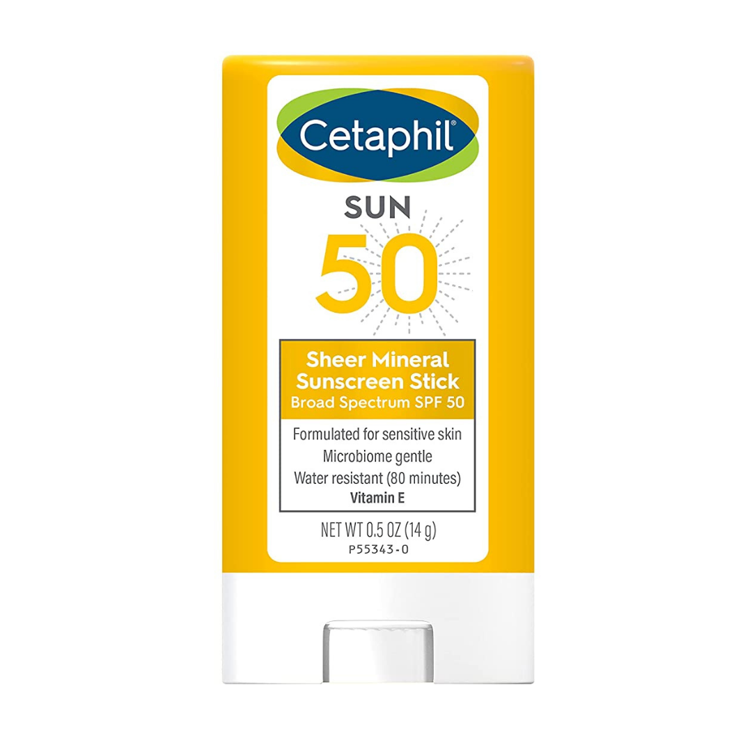 Cetaphil Sheer Mineral Sunscreen Stick SPF 50, 0.5 oz / 14 g
