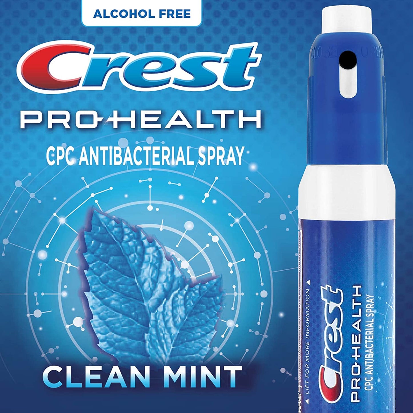 Crest Pro-Health CPC Antibacterial Spray Clean Mint Germ Kill Breath Mist 13 ml/ 0,04 fl oz