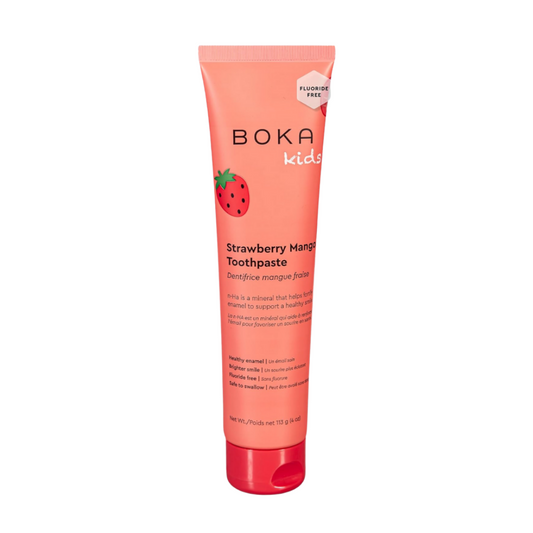 Boka Kids Fluoride Free Toothpaste Strawberry Mango, 113 g / 4 oz