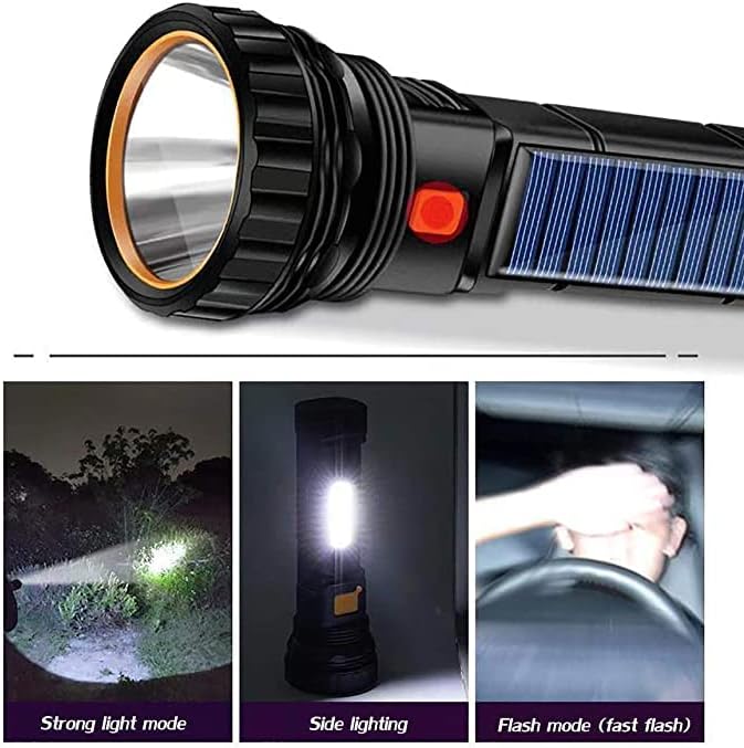 E-Shidai Solar Charging LED Flashlight + Powerbank, YF-1128