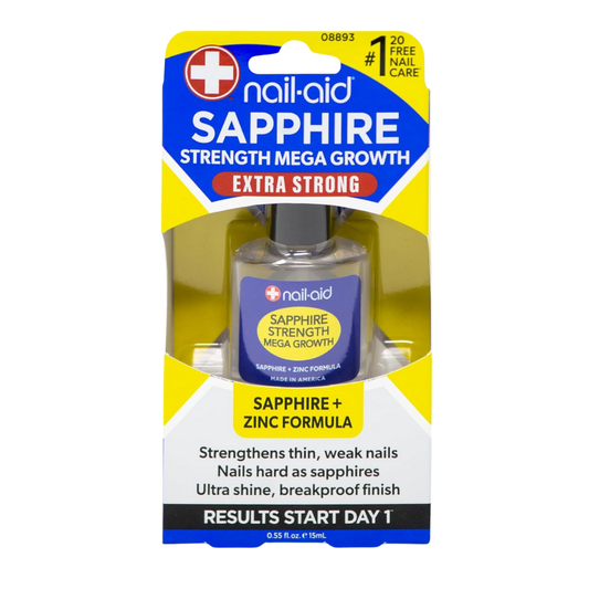 Nail-Aid Sapphire + Zinc Formula Strength Mega Growth 0.55 fl. oz. (15 mL)