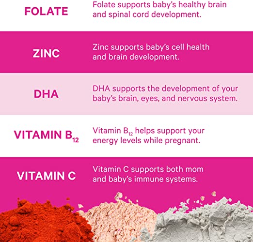 Pink Stork Total Prenatal Vitamins Plus DHA 60 Vegetarian Capsules PACKAGING MAY VARY NO BOX