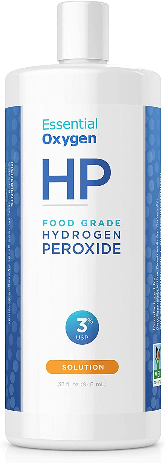 Essential Oxygen HP | Food Grade Hydrogen Peroxide 3% USP Solution