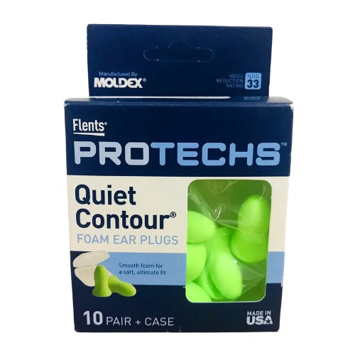 Flents Ear Plugs, 10 Pair with Case, Ear Plugs for Sleeping, Traveling, Concerts & Studying
