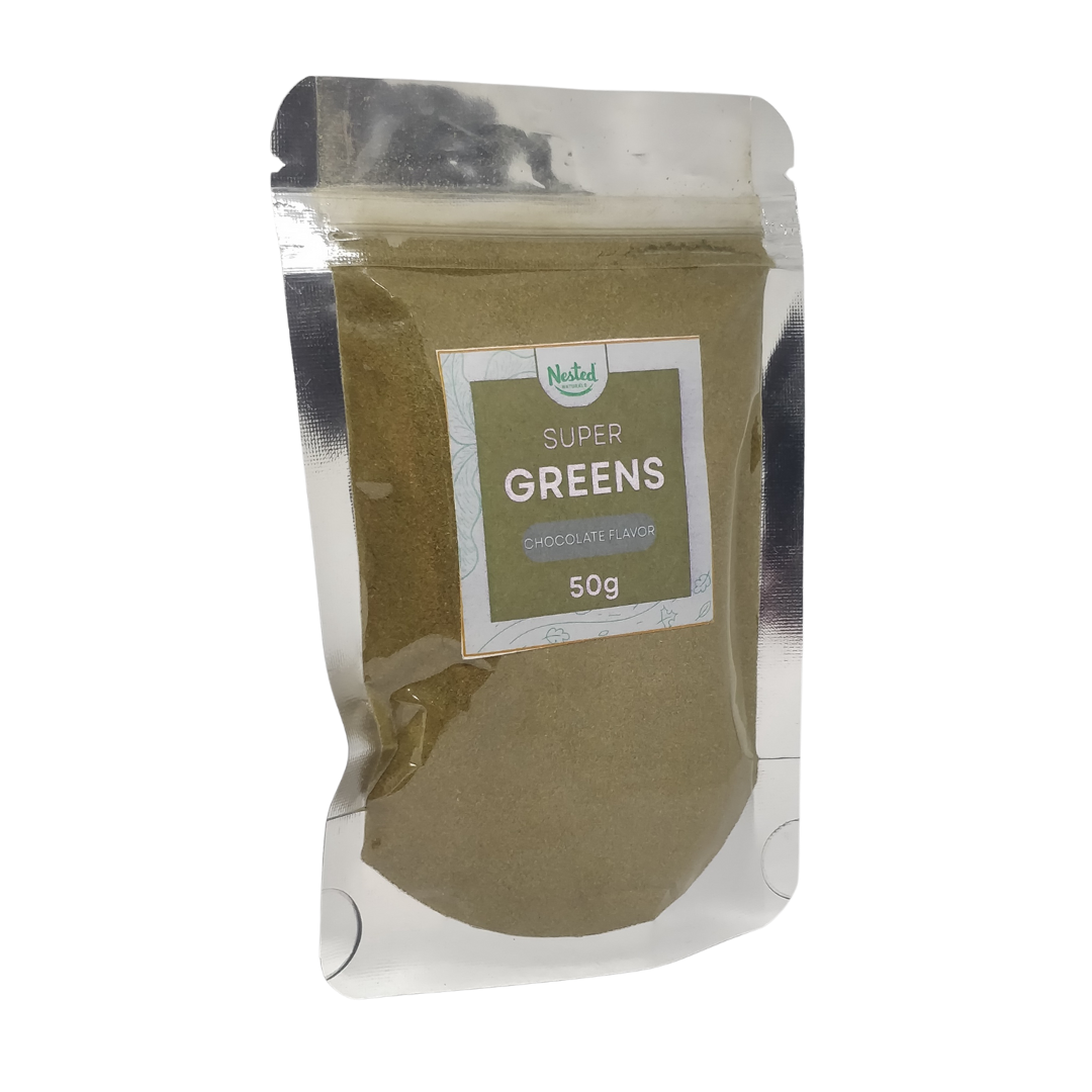 Trial Size Nested Super Greens Powder Chocolate Flavor, 50 g