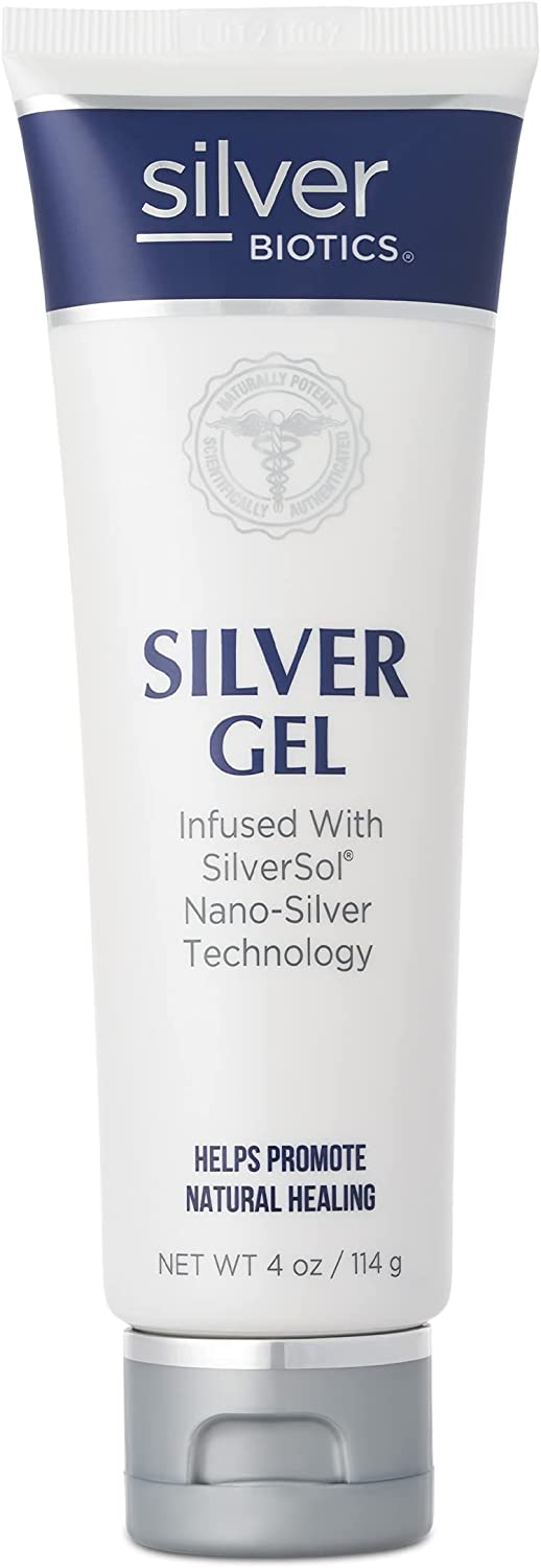 Silver Biotics Silver Gel Infused with SilverSol, Nano-Silver Technology, 4 oz
