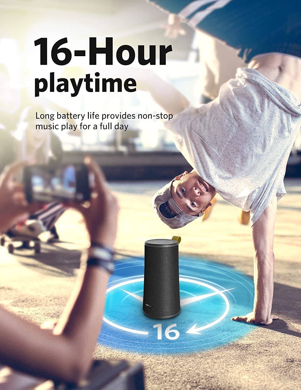 EarFun UBOOM Portable Wireless Bluetooth Speaker IPX7 Waterproof Indoor & Outdoor Modes 360° Surround Sound