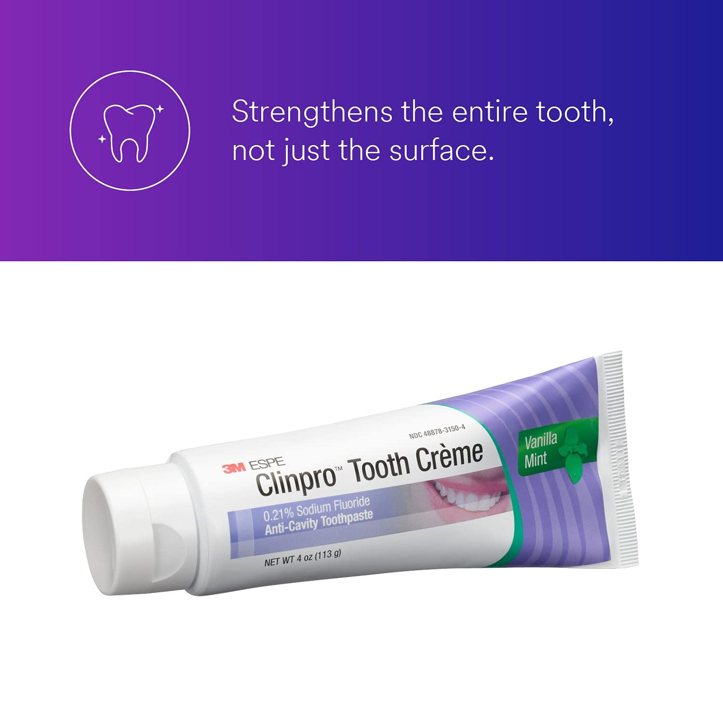3M Clinpro Tooth Creme Anti-Cavity Toothpaste Vanilla Mint 4oz / 113g