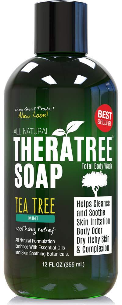Oleavine TheraTree Tea Tree Oil Soap with Neem Oil - 12oz - Helps Skin Irritation, Body Odor, Helps Restore Healthy Complexion for Body and Face
