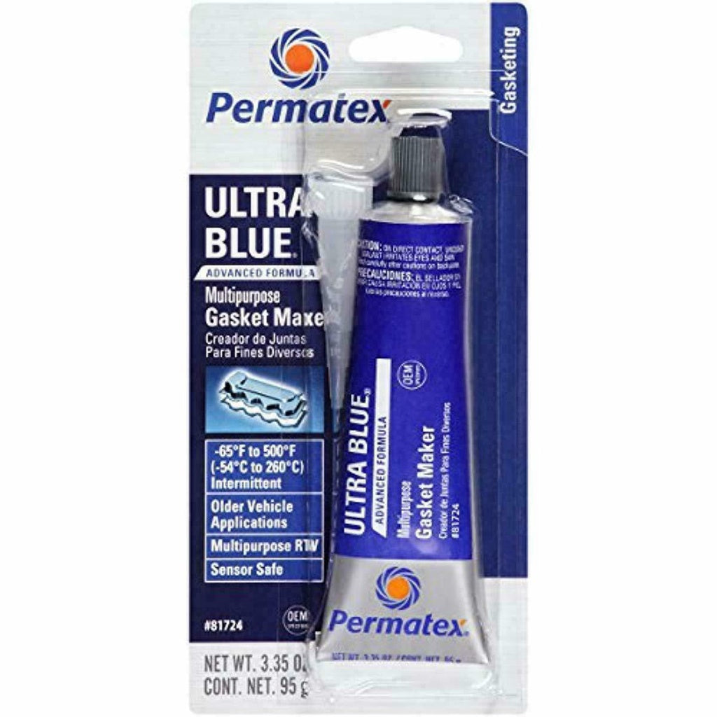 Permatex 81724 Sensor-Safe Ultra Blue RTV Silicone Gasket Maker, 3.35 oz. / 95g