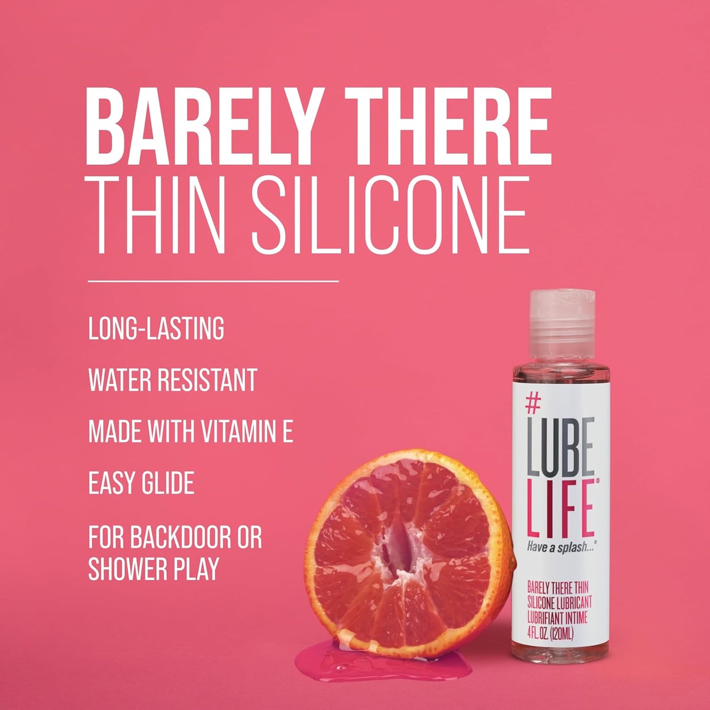 Lube Life Barely There Thin Silicone Lubricant 4 fl oz / 120ml