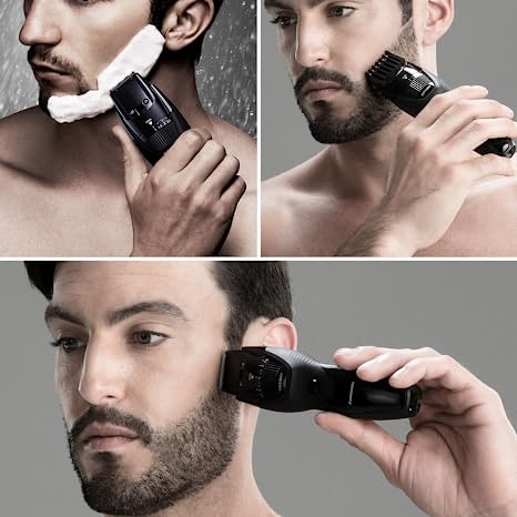 Panasonic ER-GB42-K (Black) Rechargeable Cordless Men's Beard/Hair Trimmer With Adjust Dial 19 Length Setting