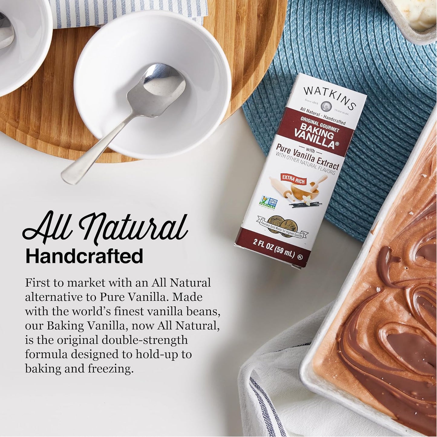 Watkins Original Gourmet Baking Vanilla with Pure Vanilla Extract, 59 ml / 2 fl. oz.