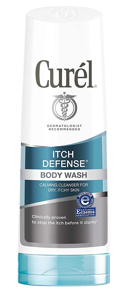 Curél Itch Defense Calming Daily Cleanser, Body Wash with Hydrating Jojoba and Olive Oil, 10 fl.oz