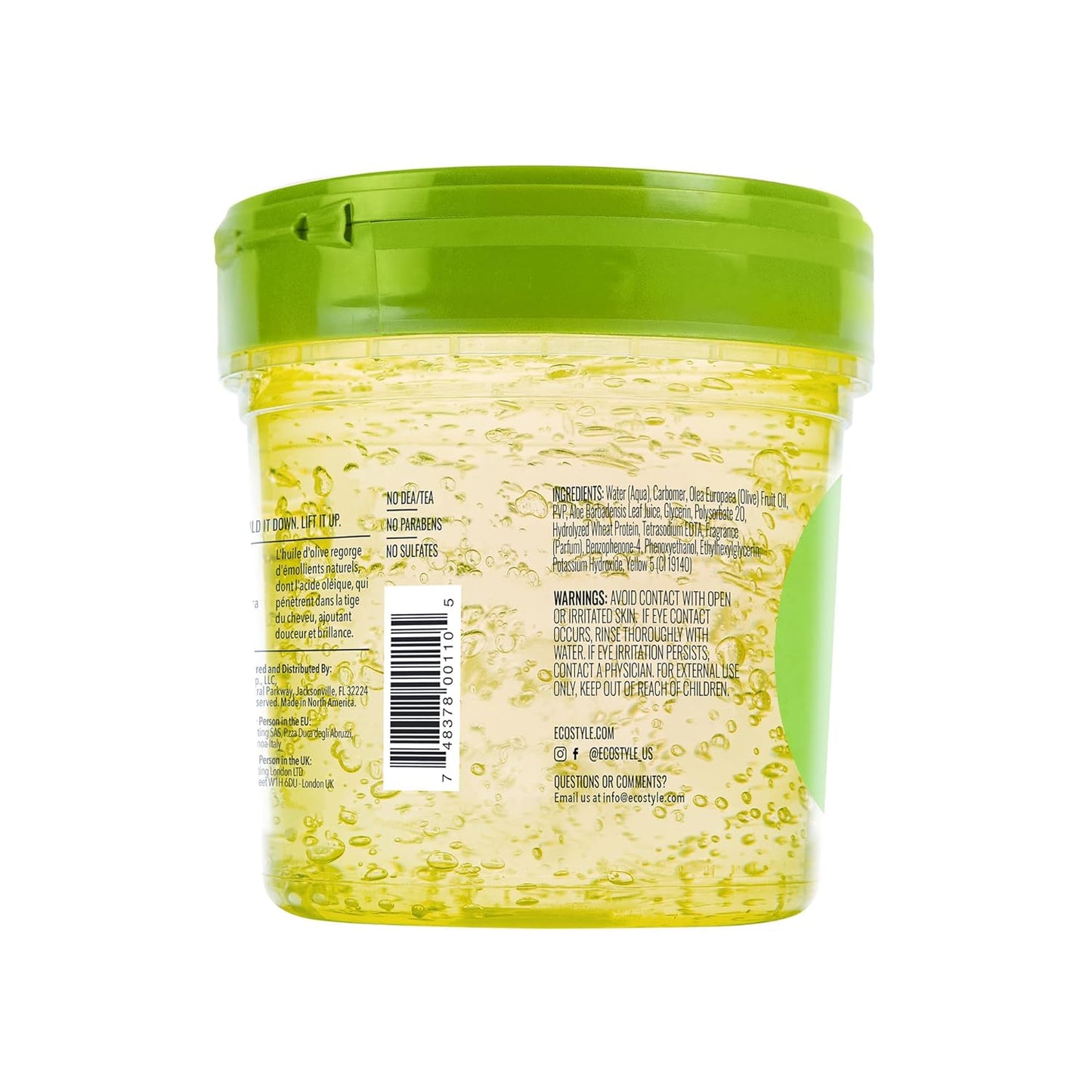 Eco Style Olive Oil Styling Gel Max Hold, 236 ml / 8 fl oz
