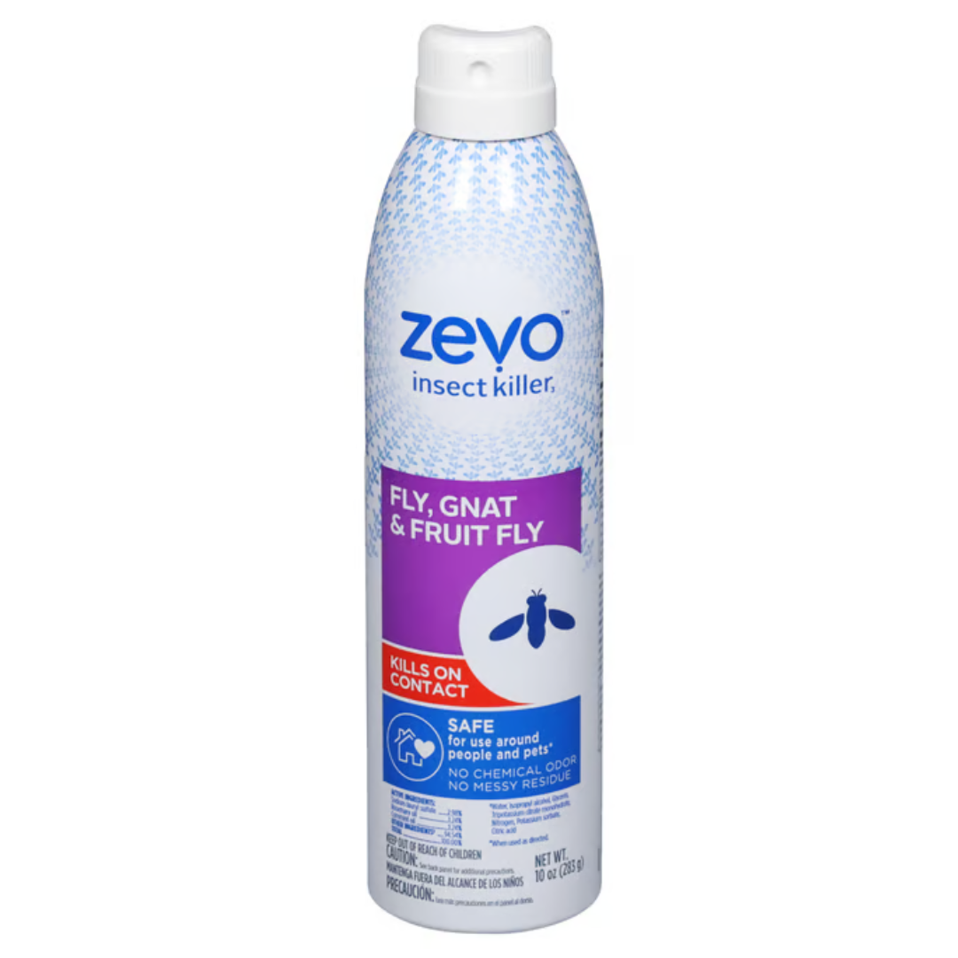 Zevo Insect Killer Fly, Gnat And Fruit Fly, No Chemical Odor And Messy Residue, 10oz / 283g