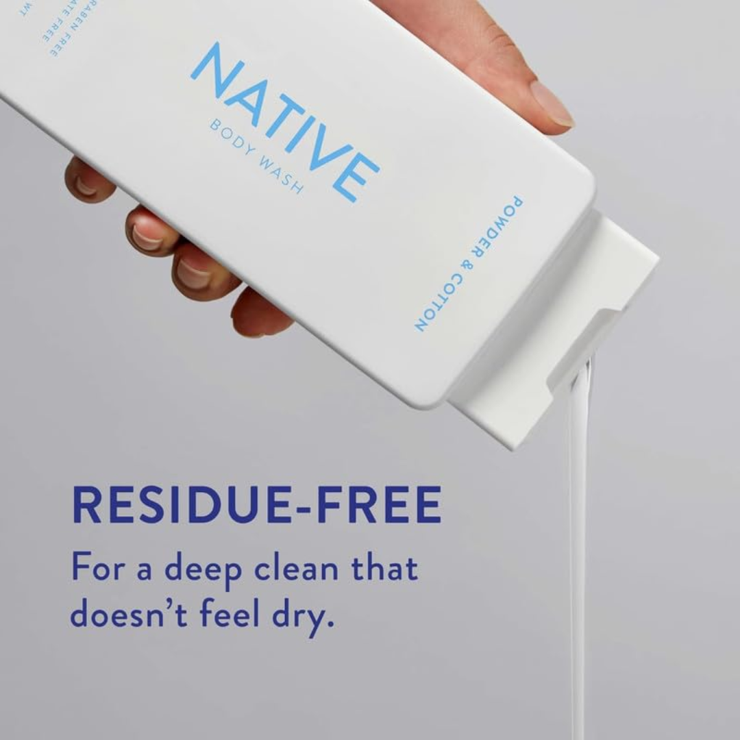 Native Body Wash Powder & Cotton 18 fl. oz. (532 mL)