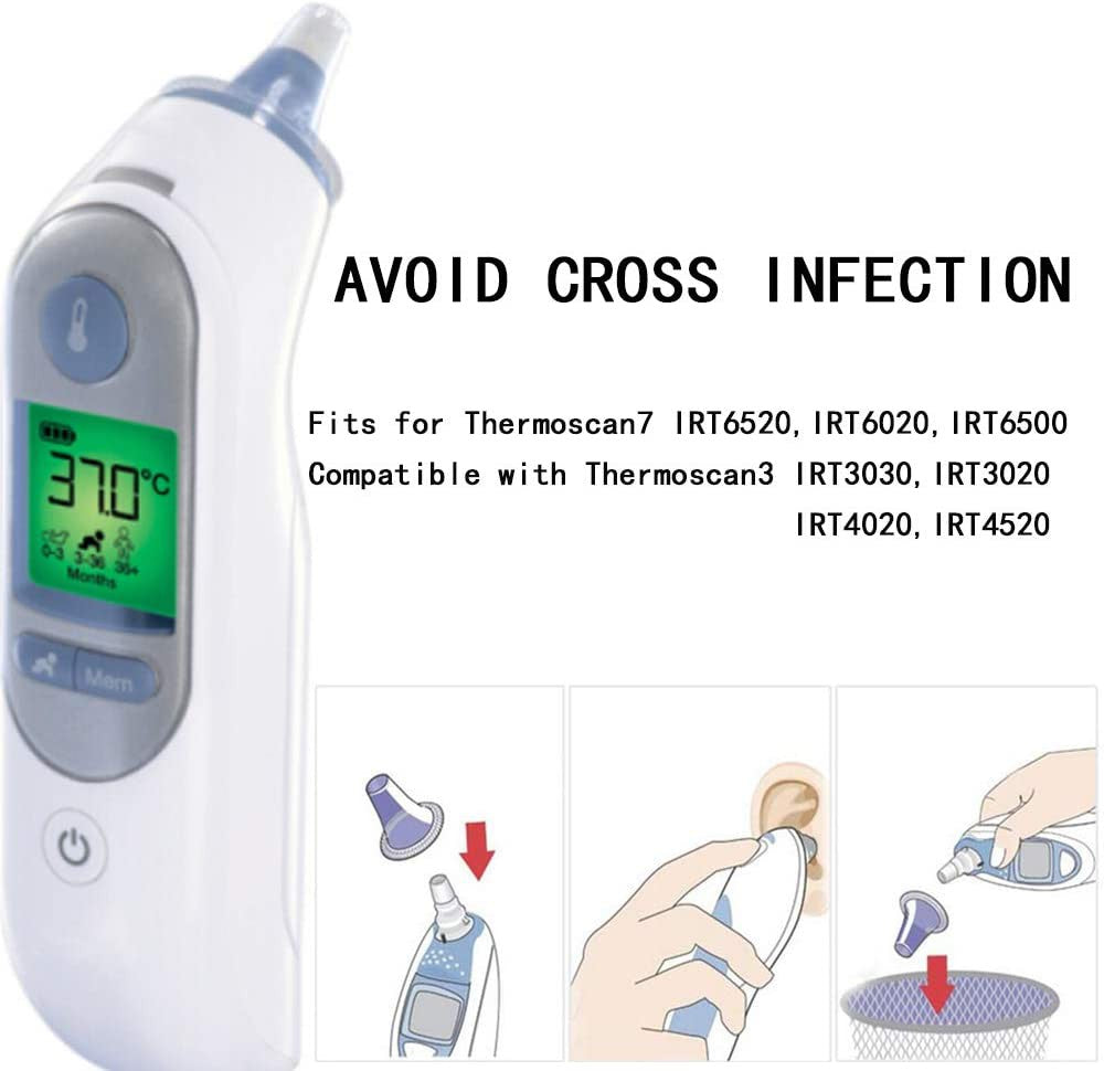 20 Count Disposable Ear Thermometer Probe Covers, Refill Cap for All Braun ThermoScan Models PC20