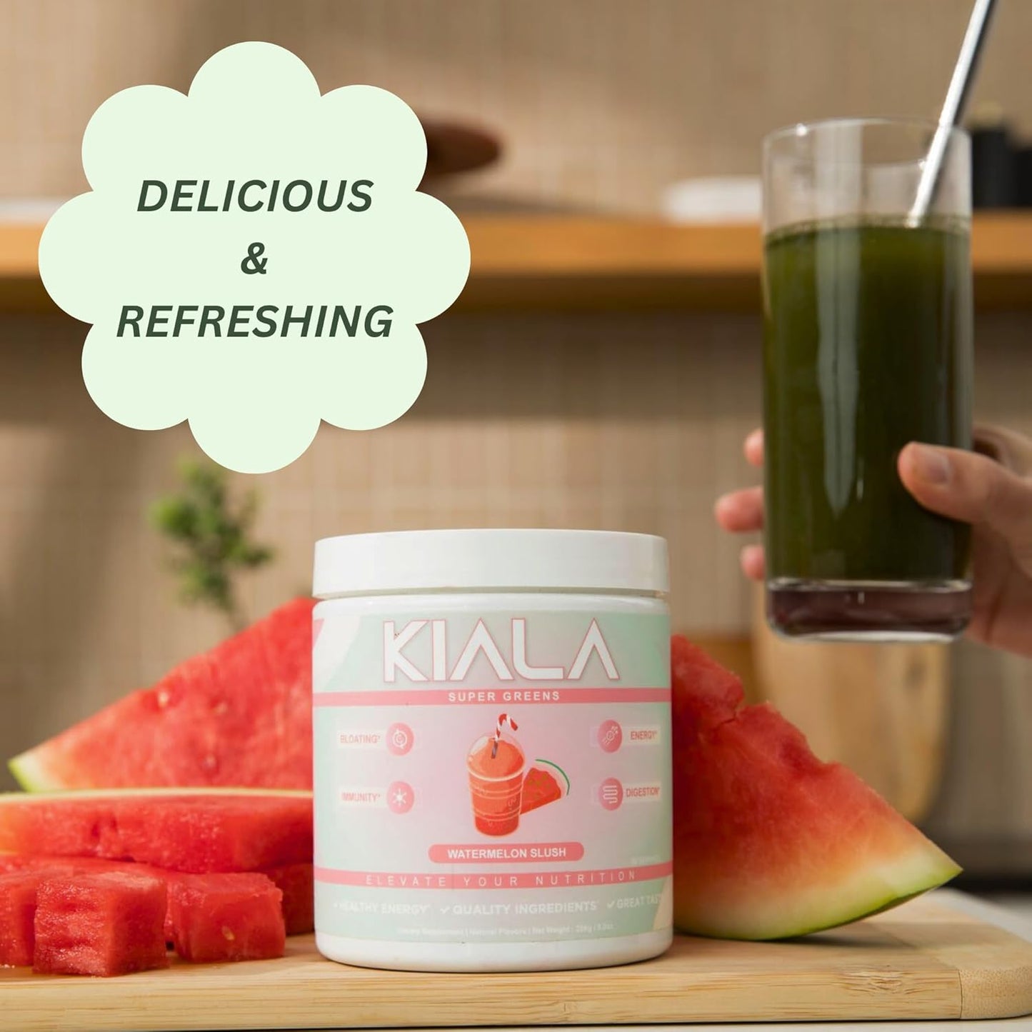 Kiala Super Greens Watermelon Slush Supplement 255g / 9.0oz (30 Servings)