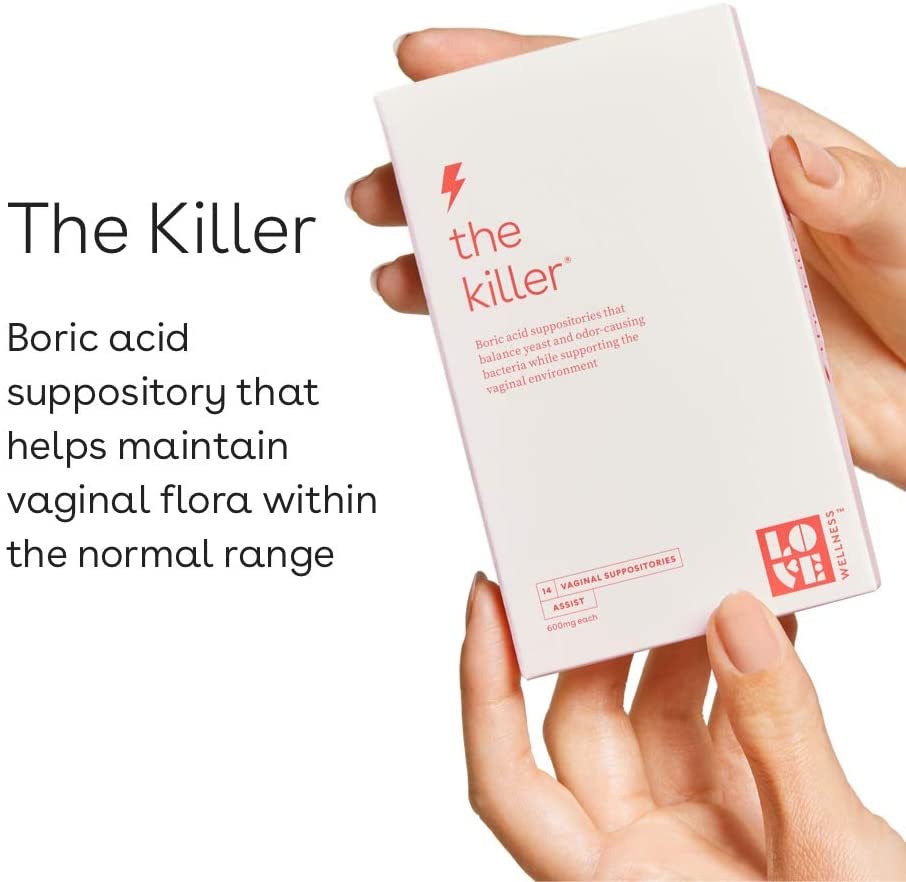 Love Wellness The Killer, Boric Acid Suppositories, 14 Count Suppositories
