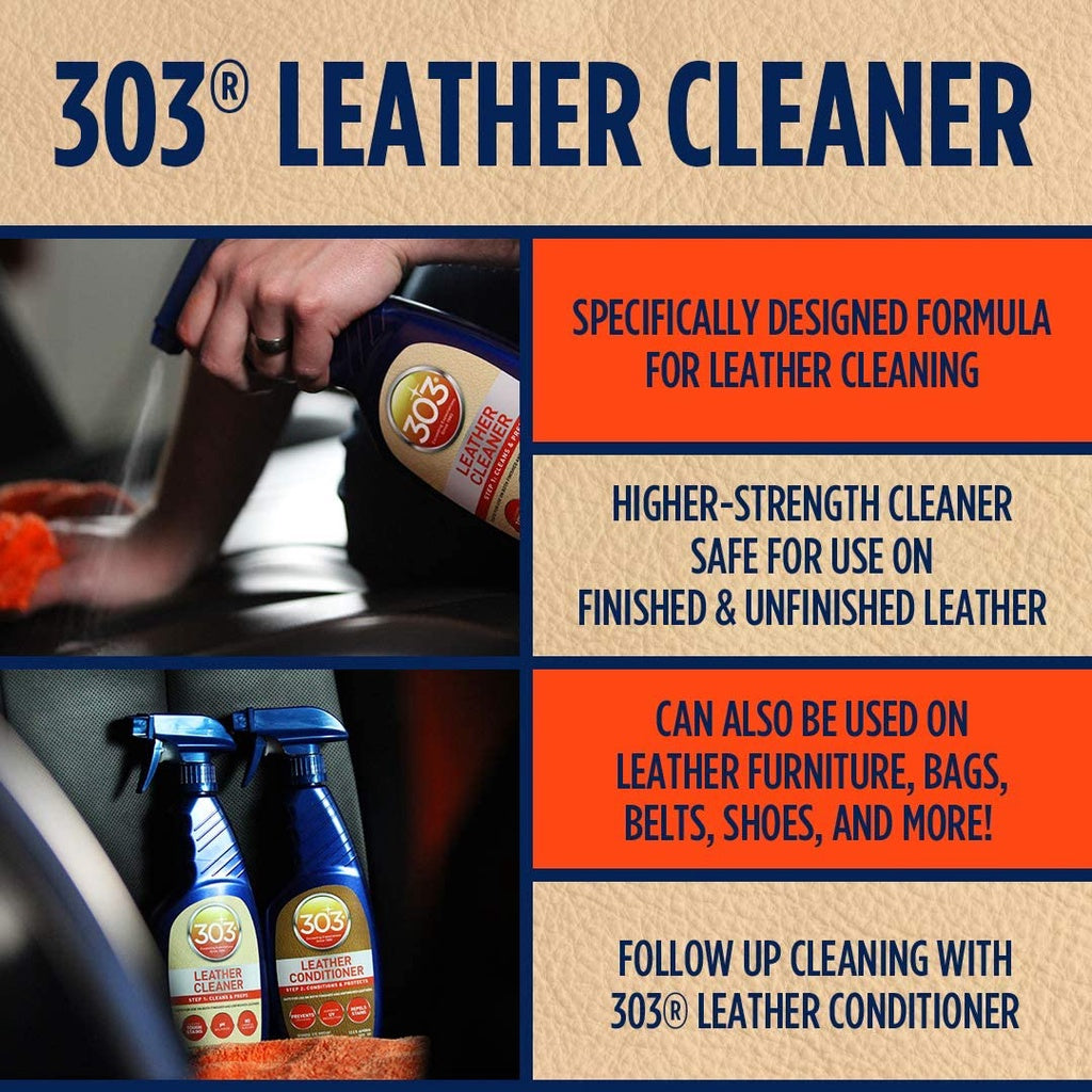 303 Leather Cleaner - Step 1: Cleans and Preps,15.5 fl.oz / 458ml