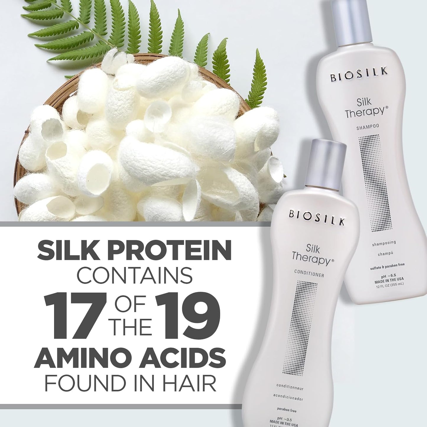 Biosilk Silk Therapy Original Leave-In Treatment For Hair & Body 12 fl oz / 355ml