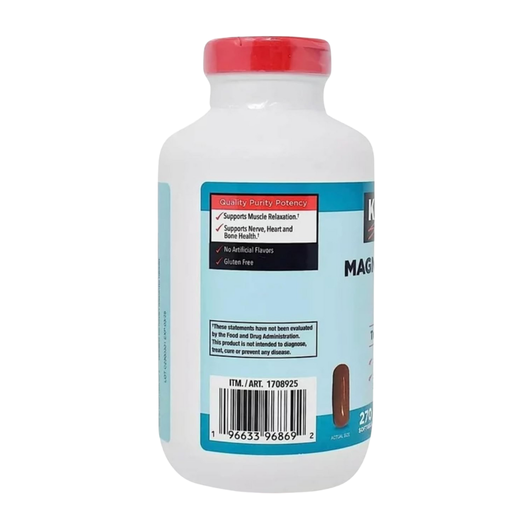 Kirkland Signature Magnesium Citrate 250mg 270 Softgels