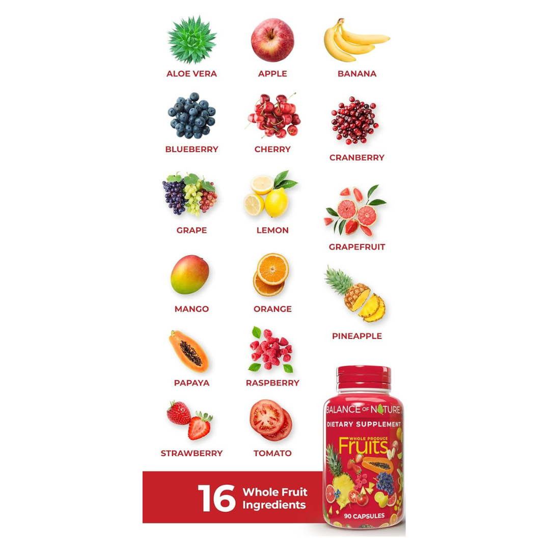 Balance of Nature Whole Produce Dietary Supplement, 90 Capsules