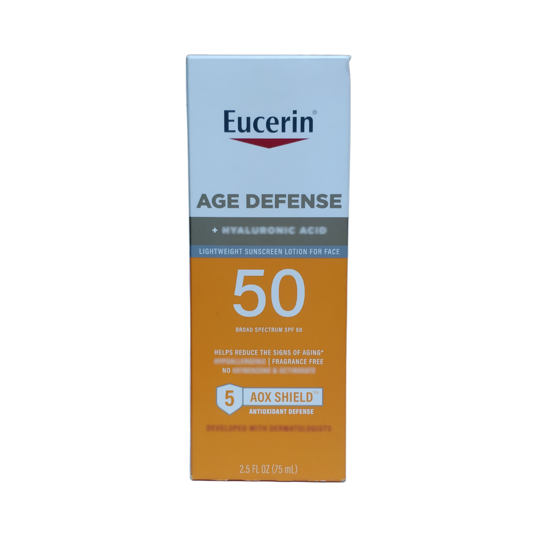 Eucerin Age Defense Sunscreen Lotion SPF 50, 2.5 oz / 75 ml
