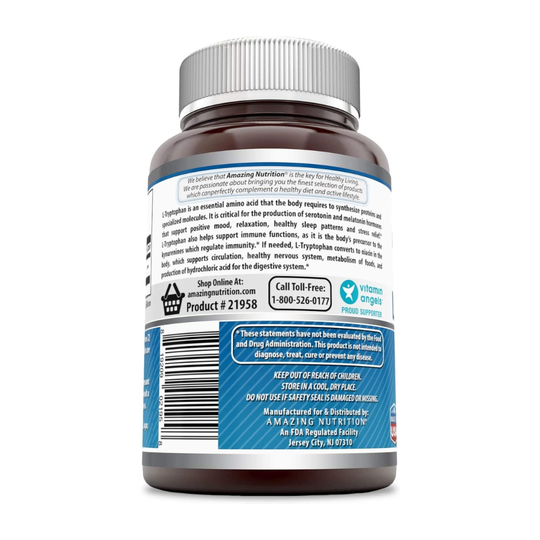 Amazing Nutrition Amazing Formulas L-Tryptophan 1000 Mg, 120 Tablets