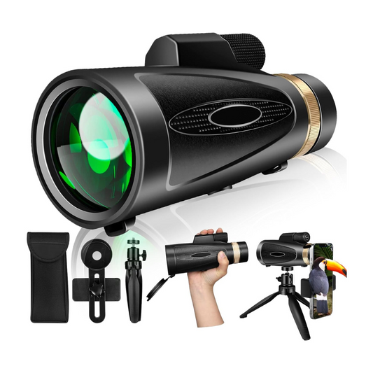 Monocular Telescope with Smartphone Adapter Tripod