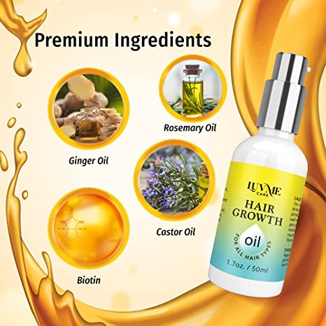 Luv Me Care Hair Growth Oil Hair Growth Serum for Thicker Longer Fuller Healthier Hair | 1.7 oz