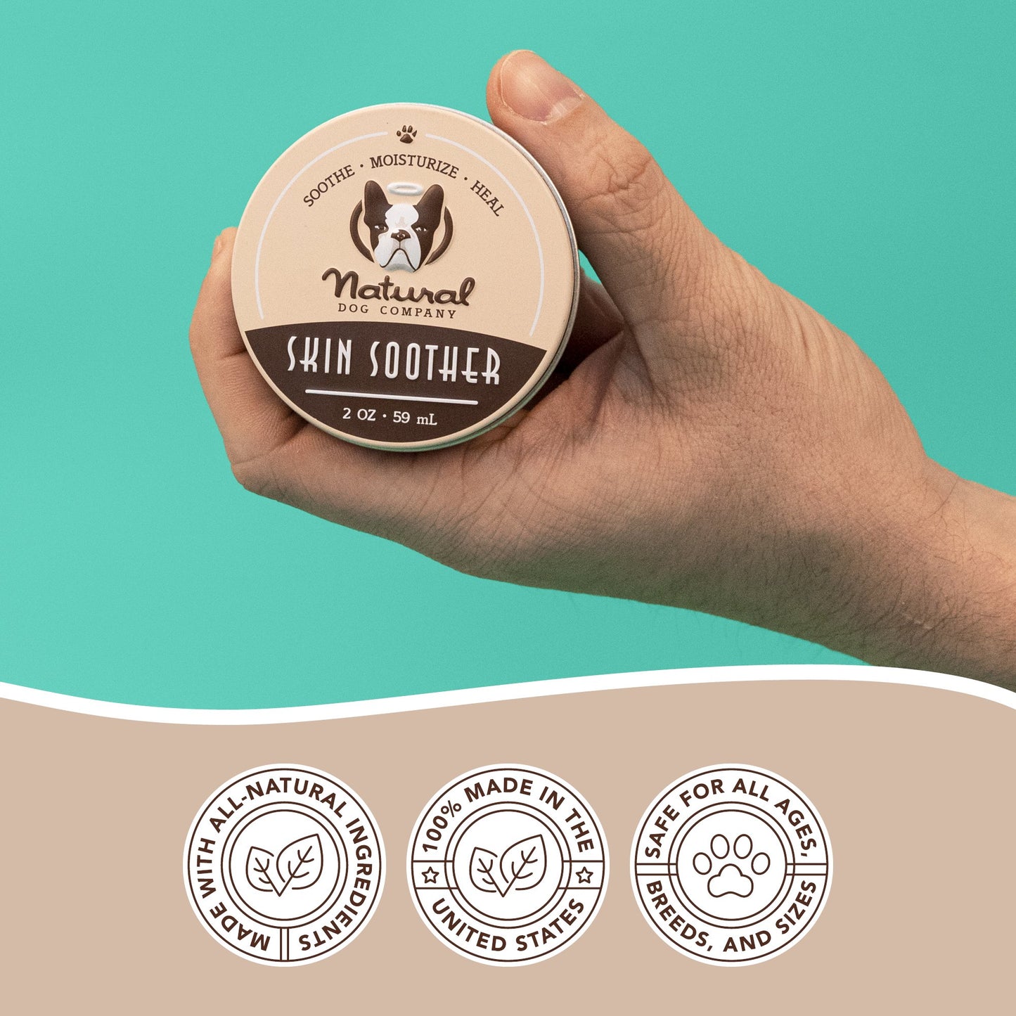 Natural Dog Company Skin Soother Allergy And Itch Relief for Dogs