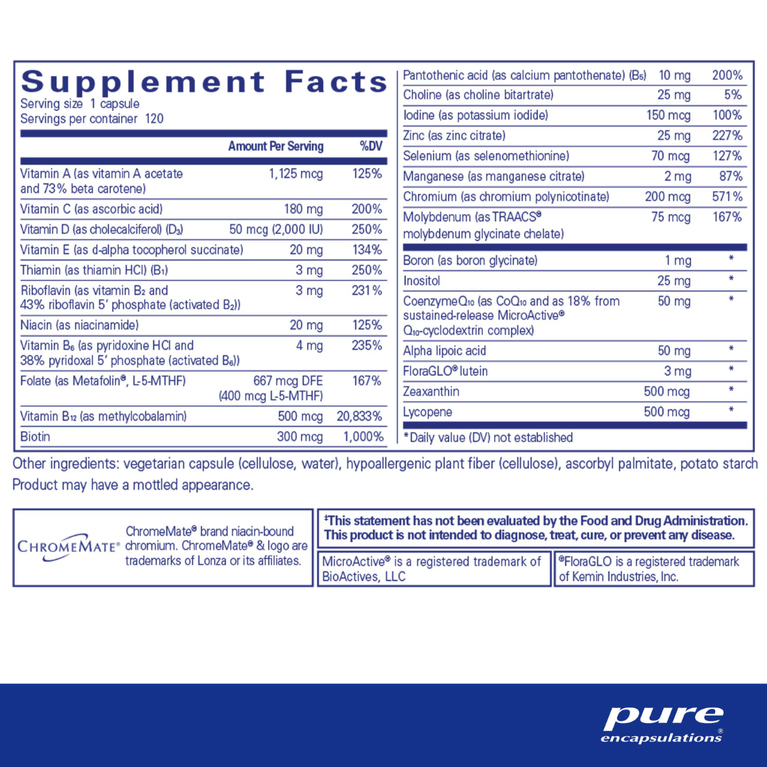 Pure Encapsulations O.N.E Multivitamin Supplement, 30 Capsules
