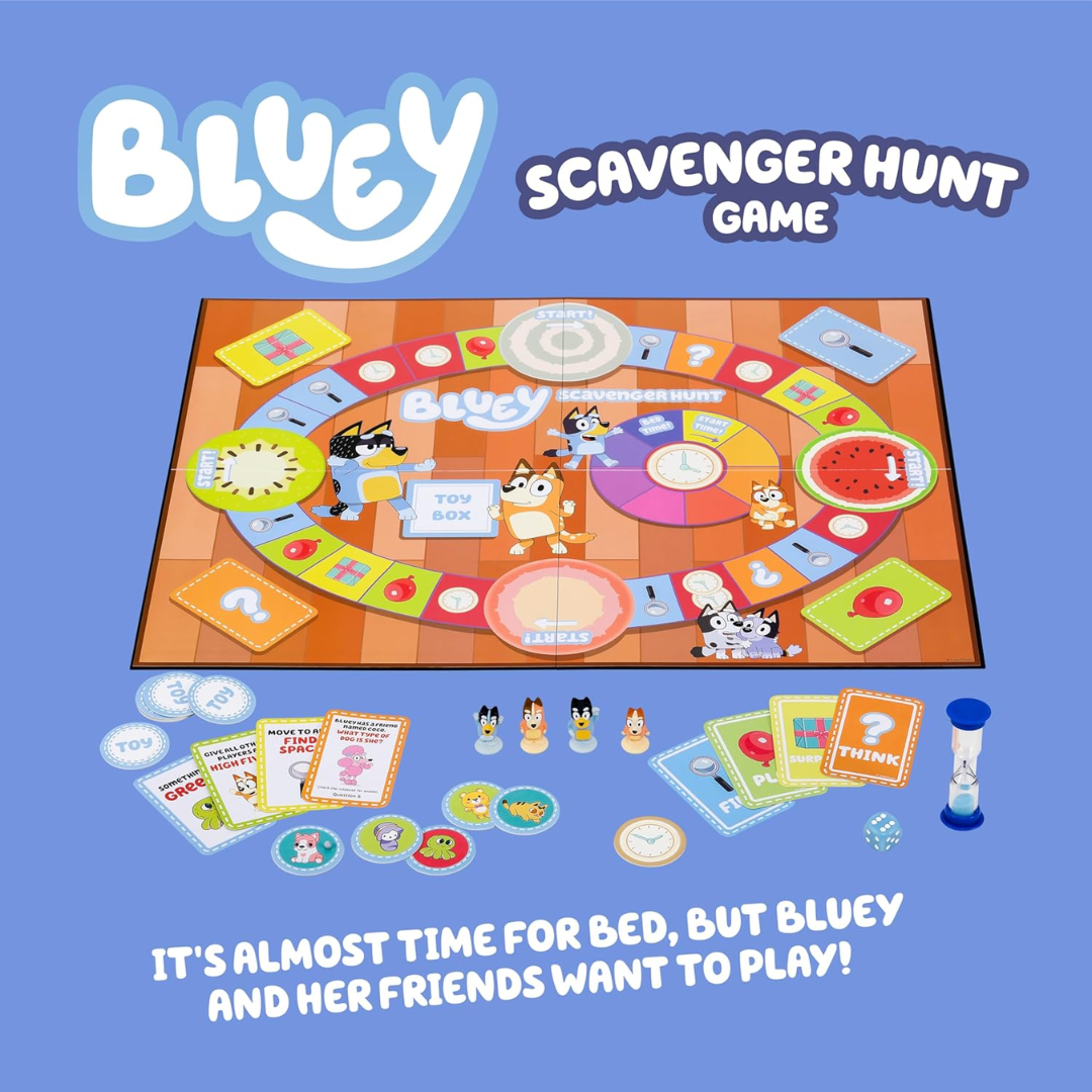 Bluey Scavenger Hunt Board Game 2-4 Players (Ages 3+)