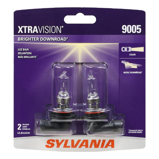 Sylvania 9005 Xtravision Halogen Headlight Bulb 12.8V 65W, 2 Lamps