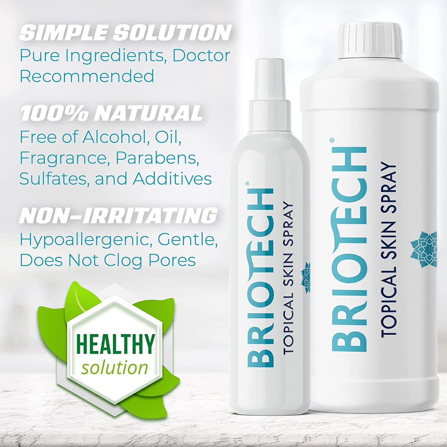 BRIOTECH Skin Relief Spray for Aftercare, Marks & Blemish Care Solution, 4 oz
