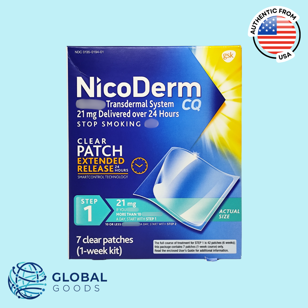 NicoDerm CQ Transdermal System Step 1, 21 mg, 7 Clear Patches