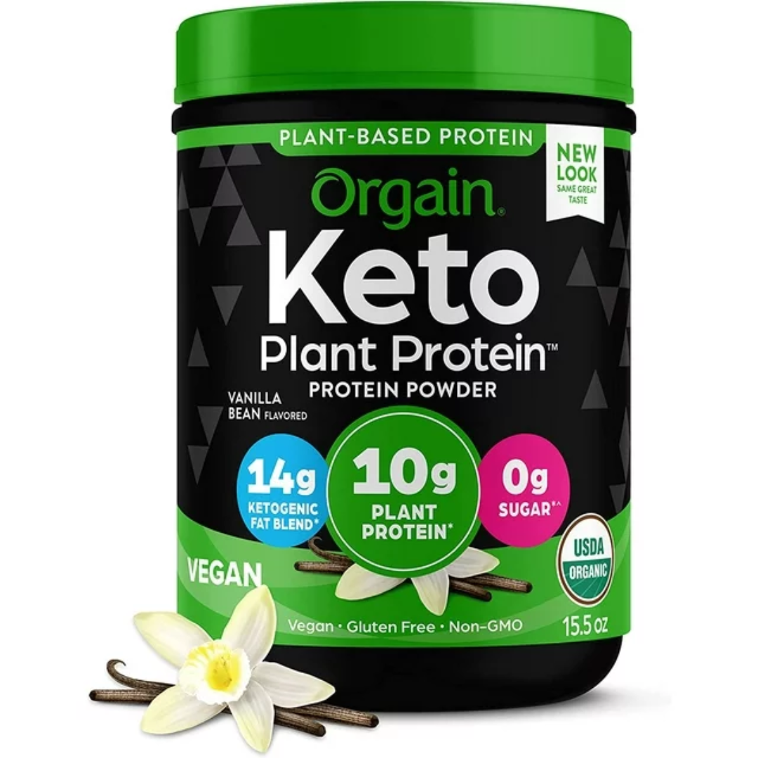 Orgain Keto Plant Protein Powder, Vanilla Bean - 15.5oz 440g