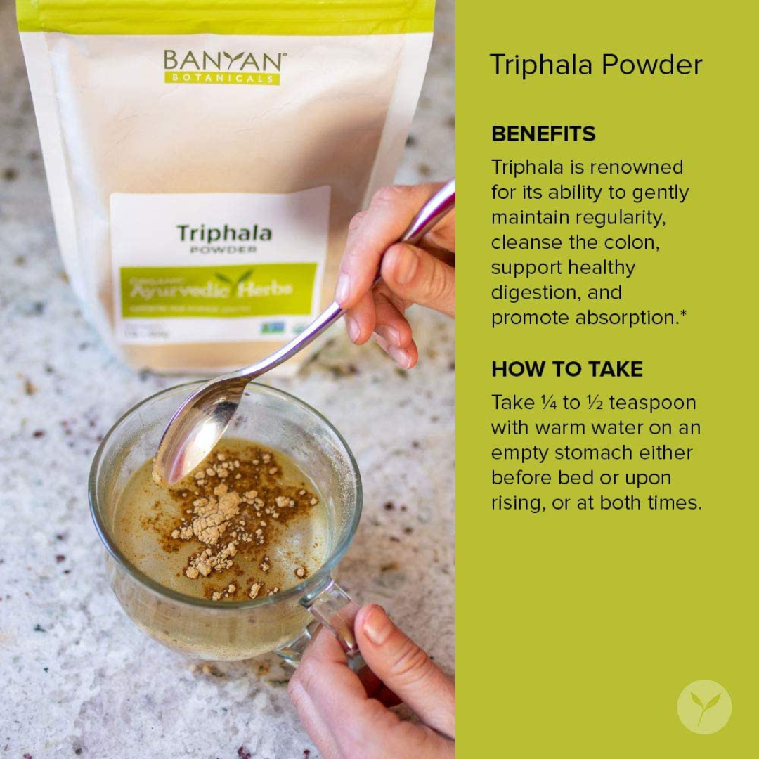 Banyan Botanicals Triphala Powder Organic Ayurvedic Herbs 227g