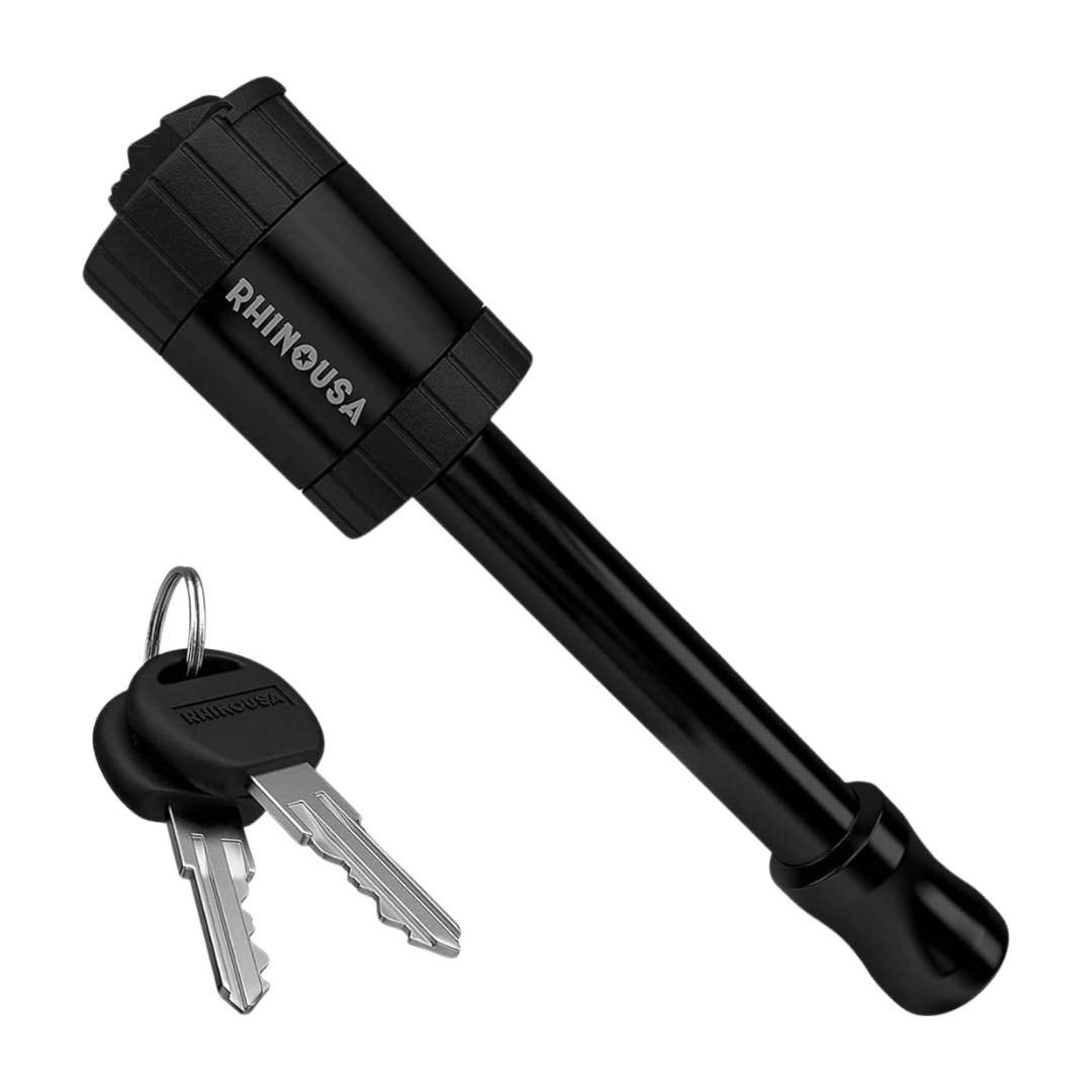 Rhino USA 5/8in Standard Locking Hitch Pin & 2 Keys, Black