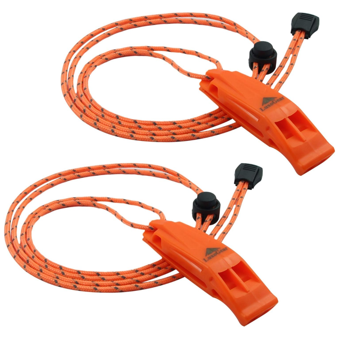 LuxoGear Emergency Whistle, Orange