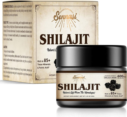 Sennasi Shilajit Natures Gift From The Himalayas 600mg, 1.05oz / 30g