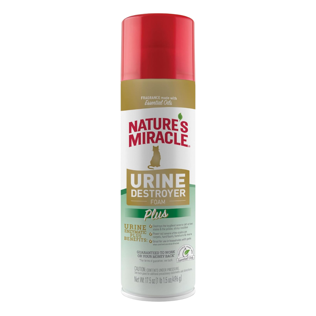 Nature's Miracle Urine Destroyer Foam Plus for Cats, 17.5 oz