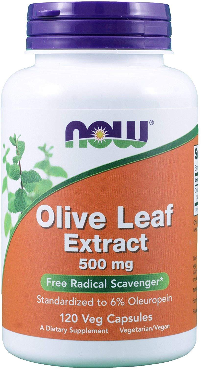 Now Foods, Olive Leaf Extract, 500 mg, 120 Veg Capsules