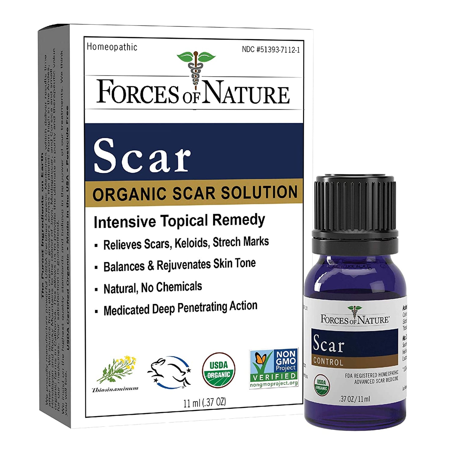Forces Of Nature Scar Organic Plant Medicine Intensive Scar Remedy, 0.37 fl.oz / 11ml