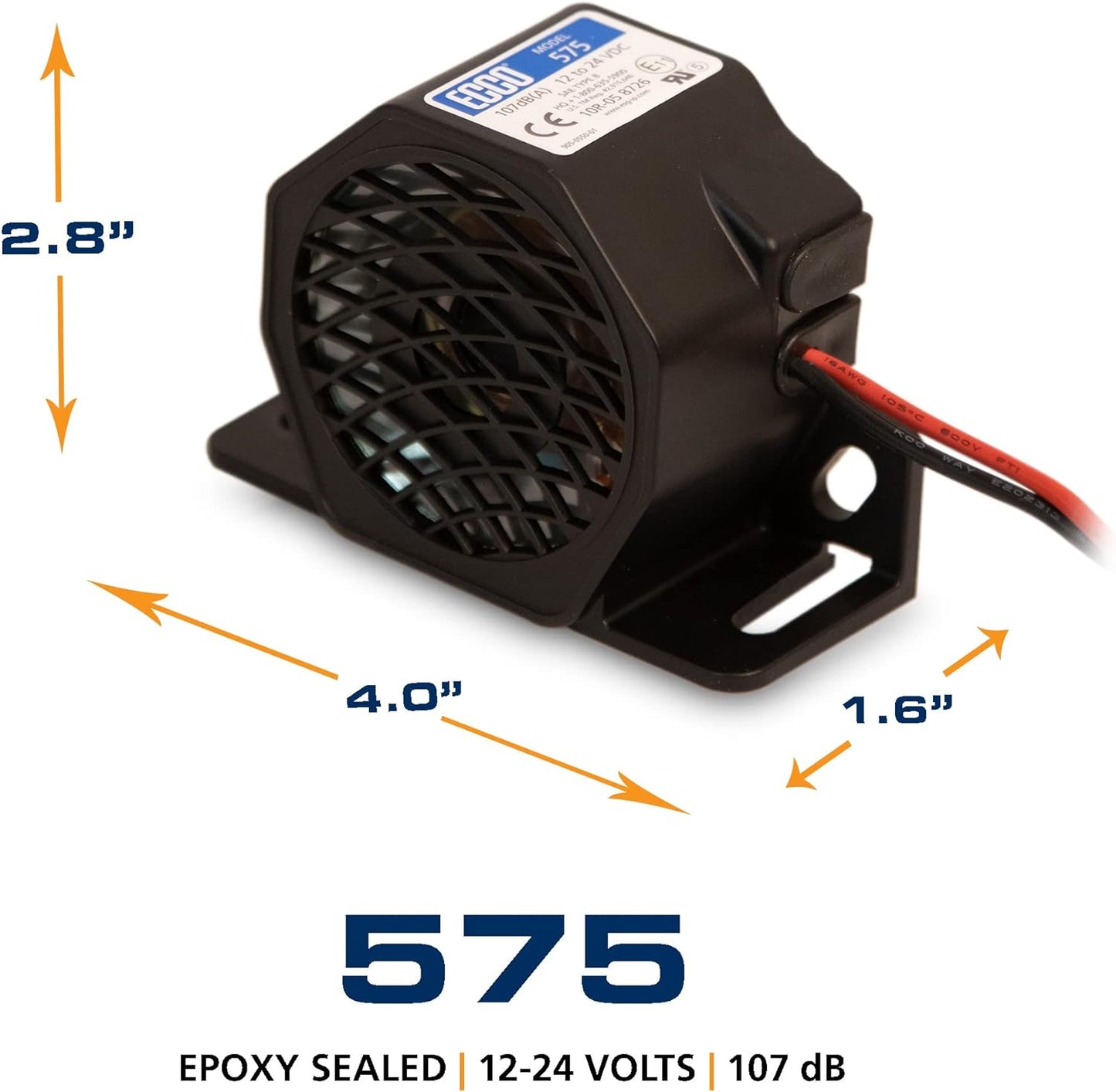 ECCO 575 Alarm Back - Up, 12-24 Volts