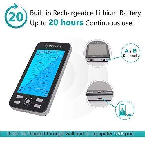 Nuemedics Tens24 Unit Machine Pulse Massager with Rechargeable Muscle Stimulator Device (SM9089)