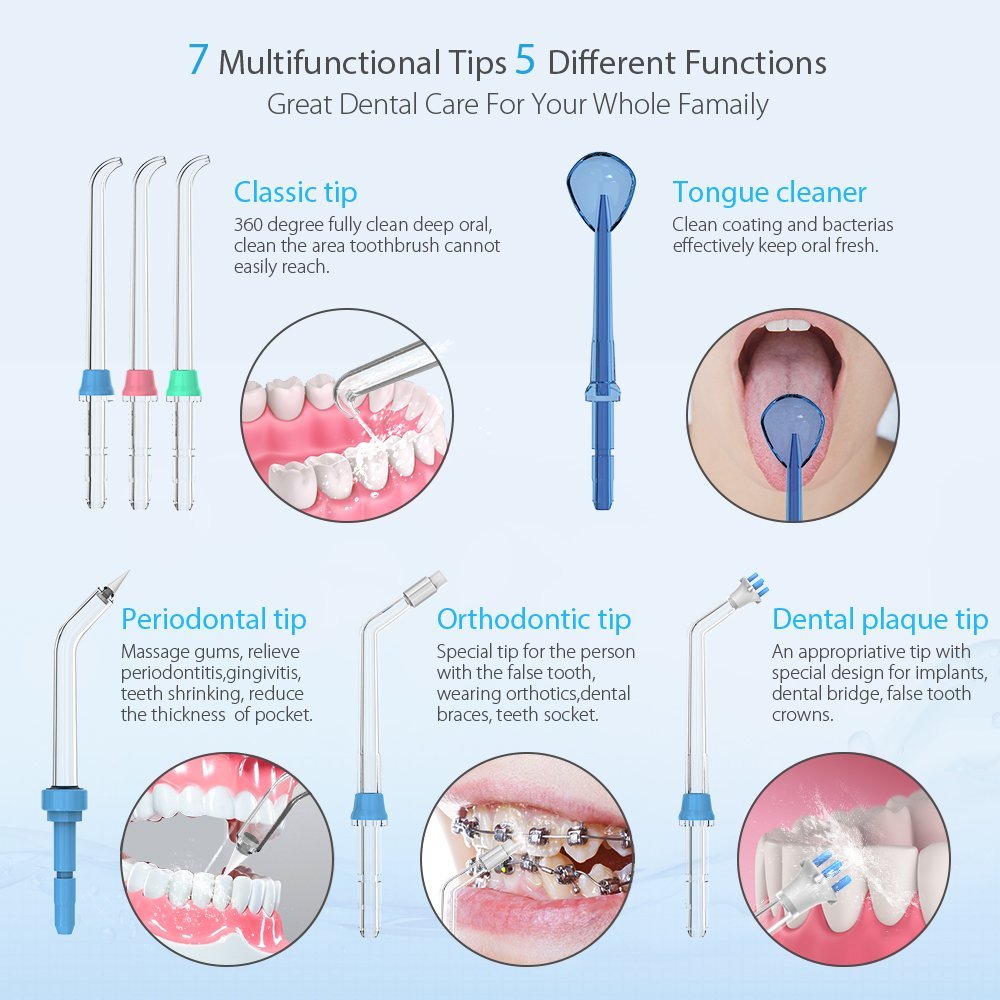 AUTHENTIC Homgeek Oral Irrigator Dental Water Flosser Water Pick Teeth Cleaner