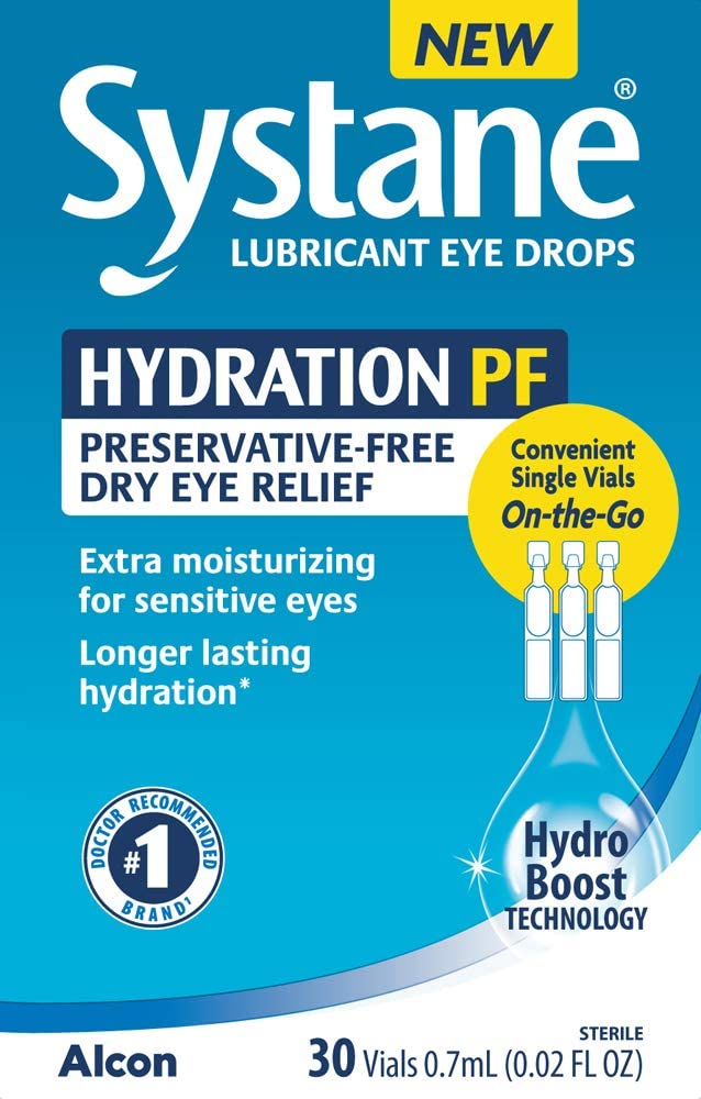 Systane Hydration PF, Preservative-Free Dry Eye Relief Lubricant Eye Drops, 30 Count Vials